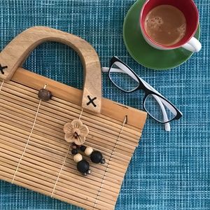 Vintage Wood-Bamboo Clutch